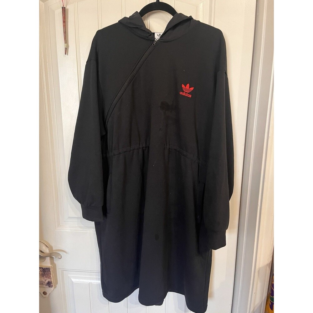 Adidas Originals Chinese New Year Hoodie Dress XL Black Trefoil Logo Streetwear